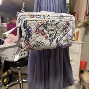 Vera Bradley RFID All in One Crossbody Felicity Paisley Pink